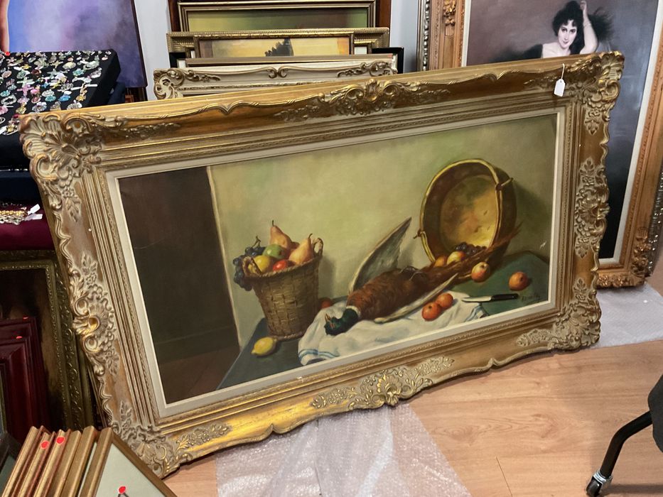 Quadro oleo peça com 140x90 cm