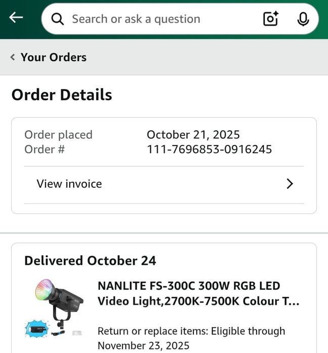 Студійне постійне LED світло Nanlite FS-300C RGB W 300W Bi color godox