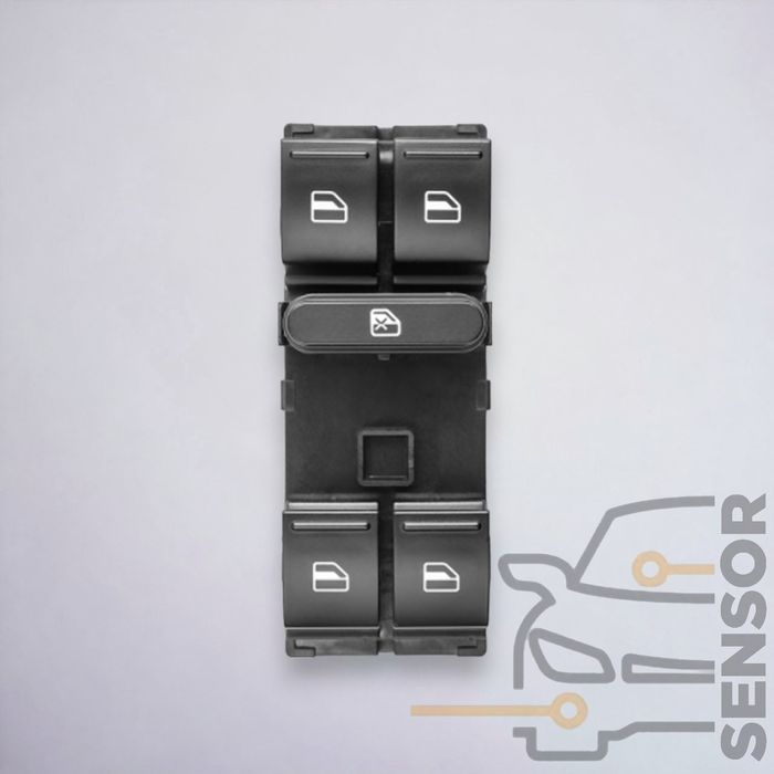 Блок кнопок склопідіймача Volkswagen 1K4959857B для водія чорний