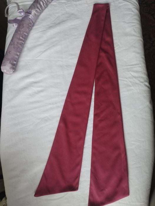 Твилли атласная лента twilly, поясок бант на шею галстук, пыльная роза