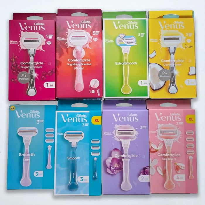 Оригінальна Бритва Gillette Venus (Comfortglide, Smooth) | Жіночий станок зі змінними картриджами в асортименті