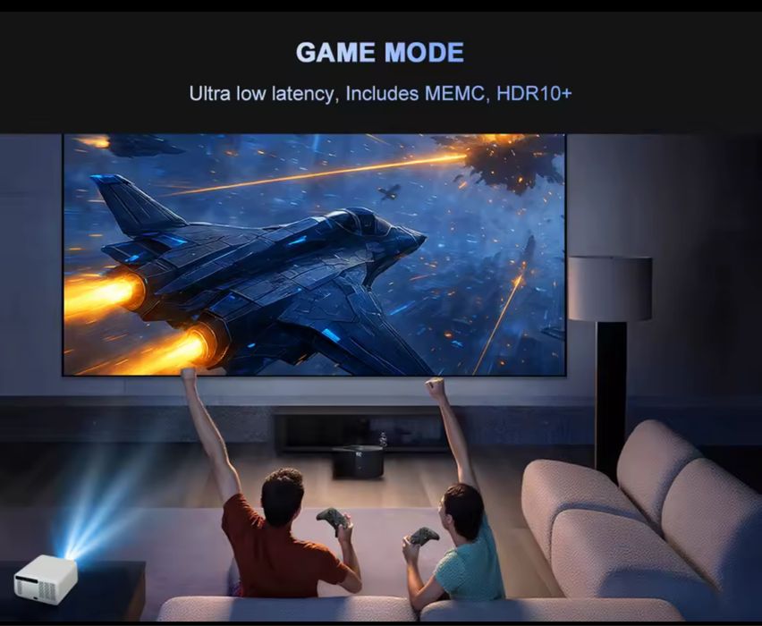 Проэктор  4К Flixtone D10S 4000 ANSI Full HD Android 15 3G  128 Gb