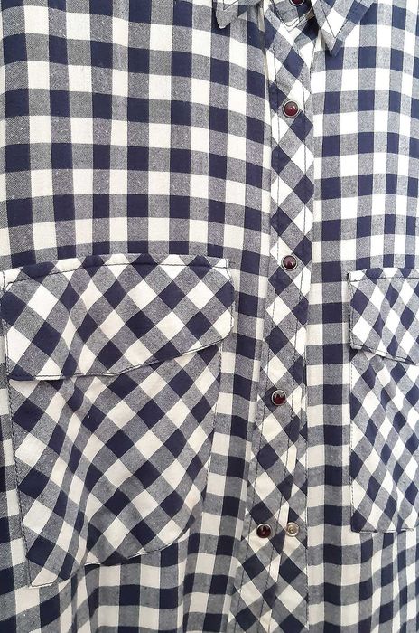 Camisa de mulher quadrados azul | Tiffosi