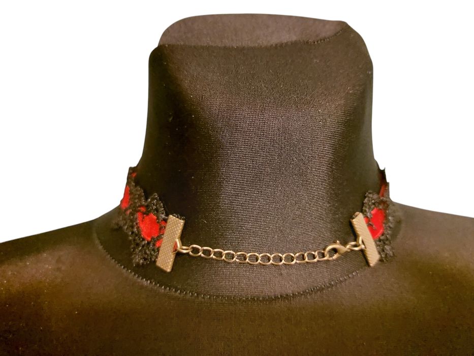 Nowy damski naszyjnik choker goth alternativ welur