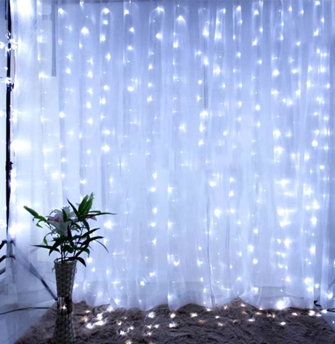 Lampki choinkowe led 200 led +kurtyna led 300led 3mx3m