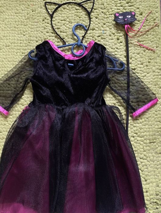 Плаье костюм кошки, кошечки  на 2-3 годика