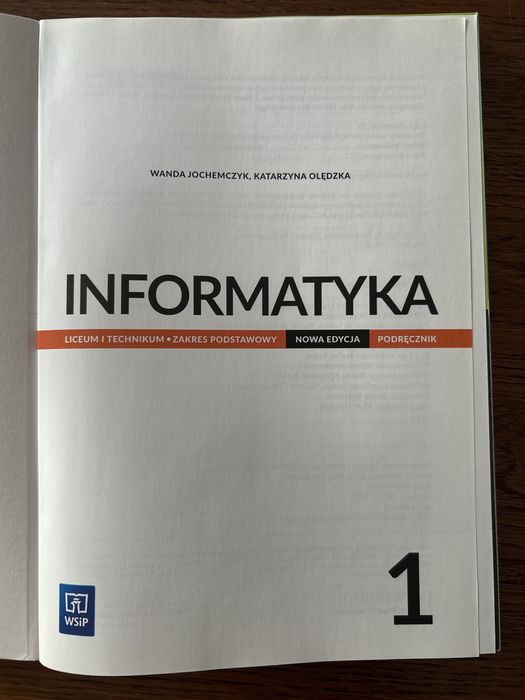Informatyka 1 Podręcznik