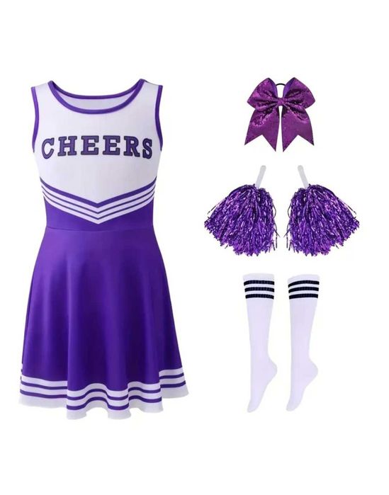 Nowy zestaw CHEERLEADERKA czirliderka, r. 140 przebranie