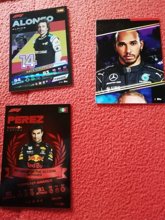 Karty Attax F1 2021 kolekcja 70 kart. Poniżej uwaga!