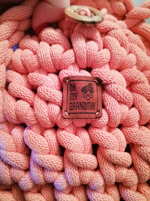 Torebka torba hand made szydełko , "Oh My Grandma" Cudo