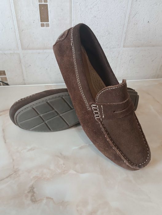 Идеальные Туфли Лоферы Hush Puppies 41p Замша Мокасины Driver для Авто