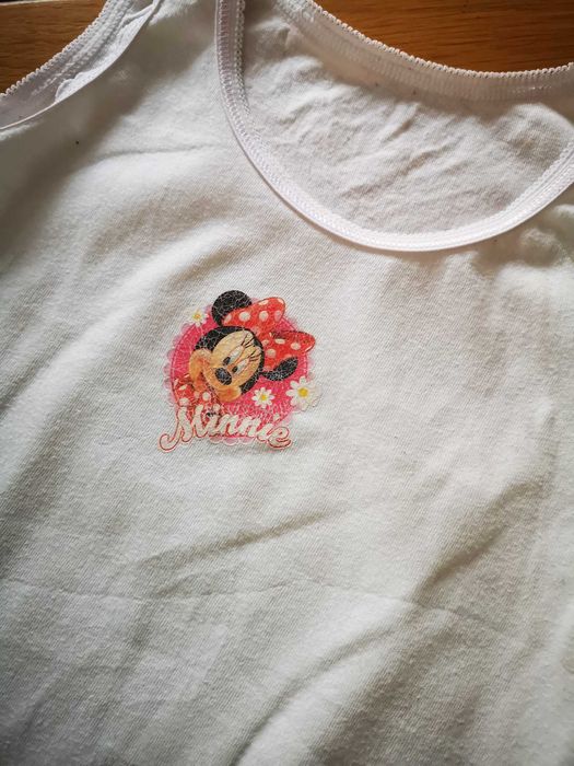 Disney Minnie Mouse  biały top podkoszulka 110 cm 4-5 lat
