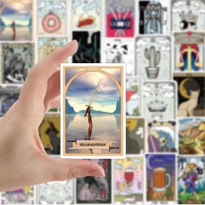 Наклейки стикеры "Готическое Таро" 50 шт