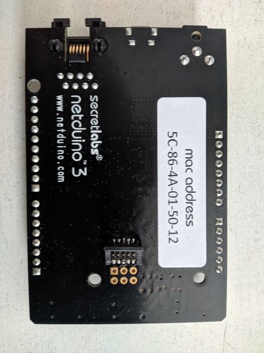 Netduino 3 ethernet
