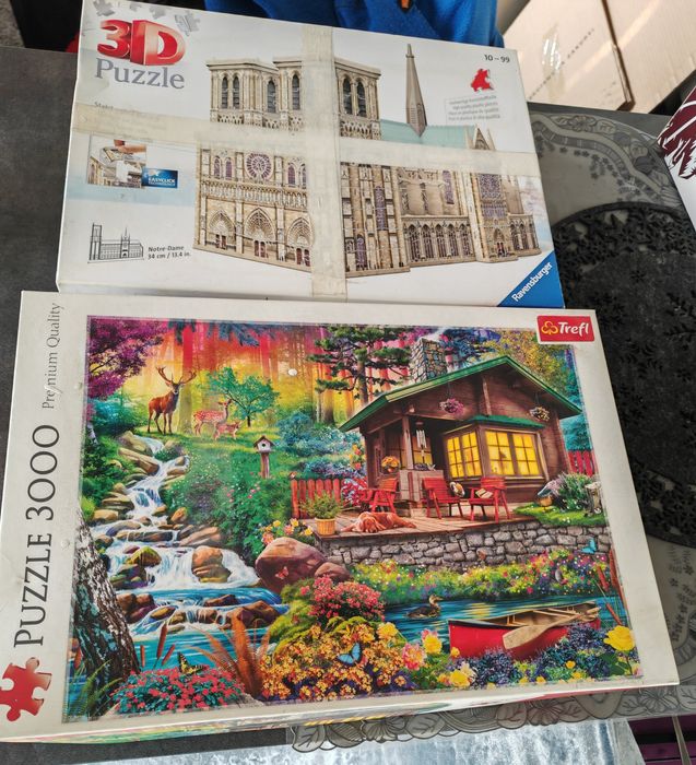 Puzzle kilka zestawów, także 3D