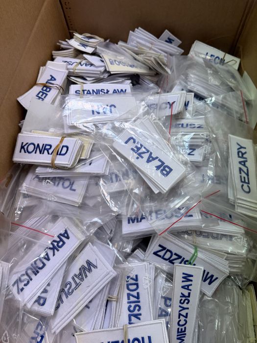 Zestaw imion damskich i meskich do wszycia hafty