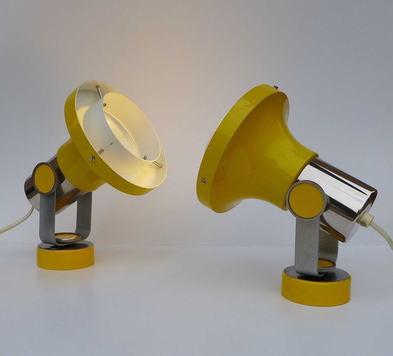 Para lamp ściennych  kinkiet Pavel Grus Czechosłowacja lata 70. vintage loft
