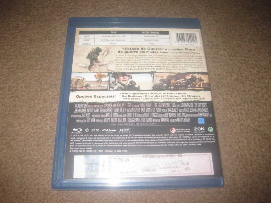 Blu-Ray "Estado de Guerra" com Jeremy Renner