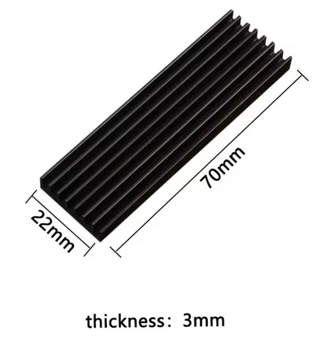 Radiator Do Dysku M.2 SSD Pasuje Do PC i PS5
