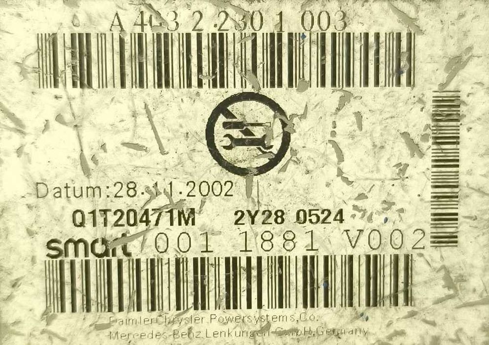 Centralina Direção A40322301003 - SMART FORTWO Coupé