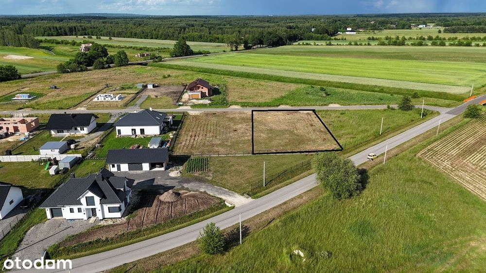 Działka budowlana 12,50ara Jaślany gm. Tuszów Narodowy