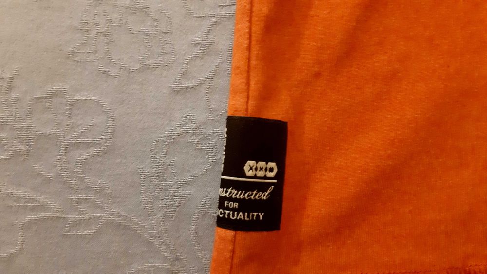 Camisola fina em algodão, laranja com estampa, SCREW