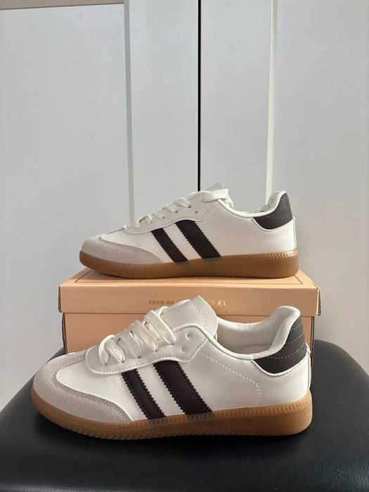 Trampki sneakersy Vices białe paski retro 38 wkładka 24 cm