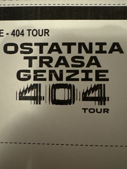 Bilet na koncert GENZIE