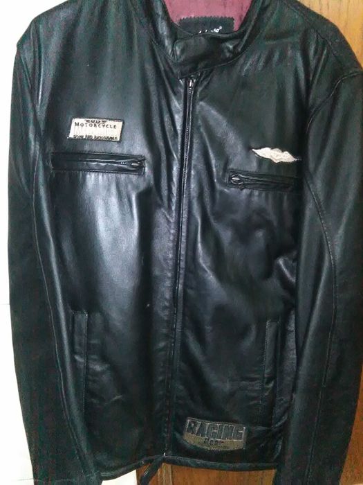 Casaco motard em couro bom estado