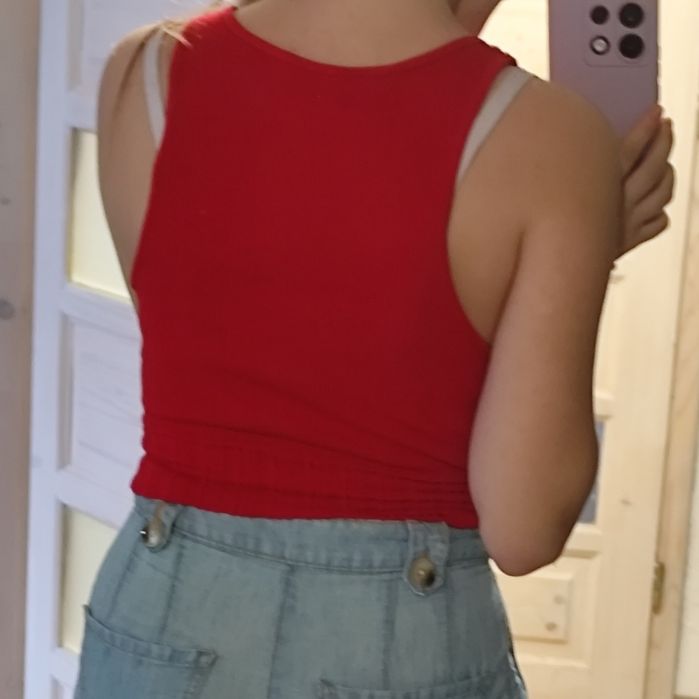 Червоний топ ZARA