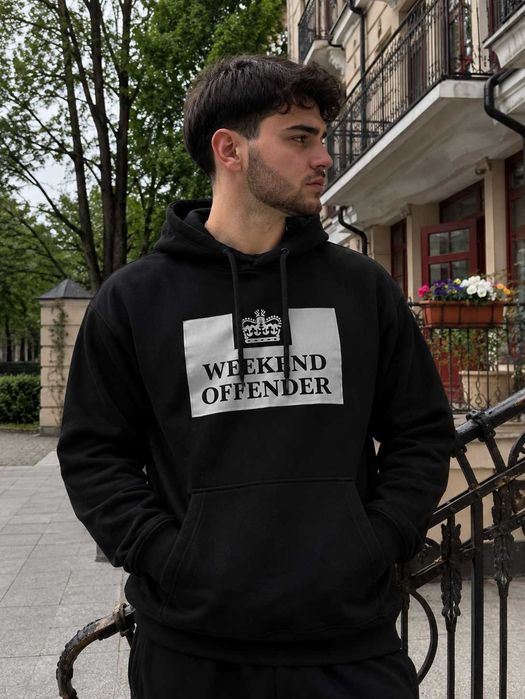 Худи WEEKEND OFFENDER British Casuals — Толстовка Черная Викенд Оффендер — XS S M L XL