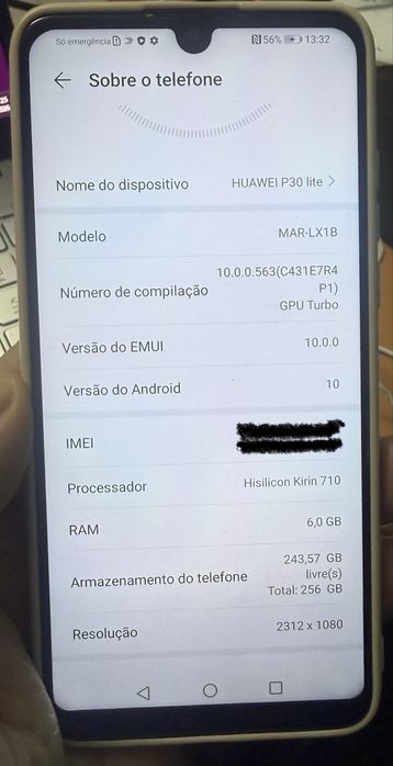 Telemovel Huawey P30 lite nova edição