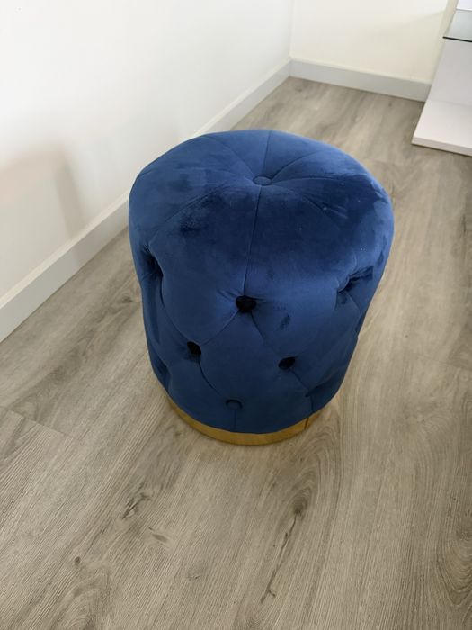 Banqueta/puff azul