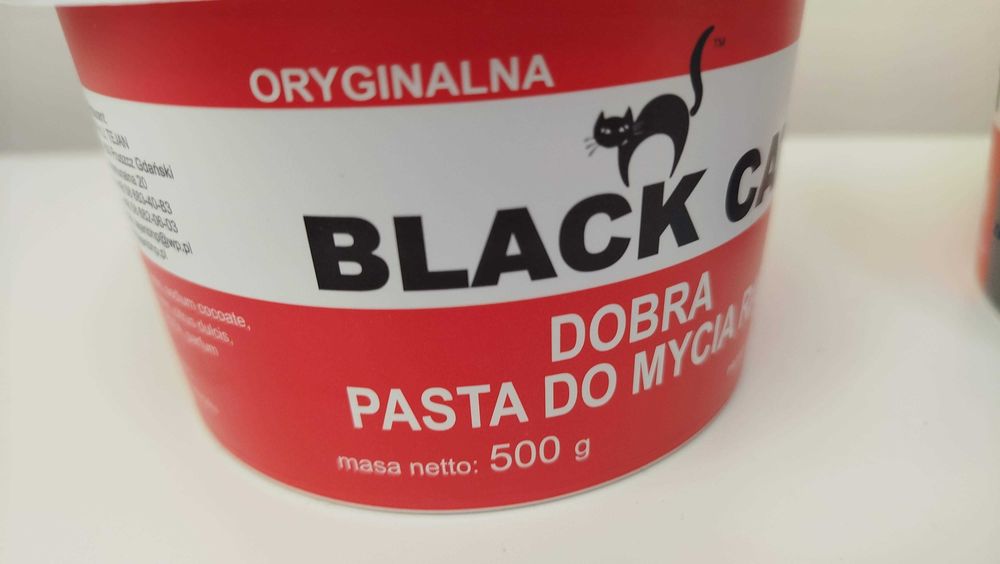 5x Pasta "BLACK CAT" 500 g niebieska i czerwona