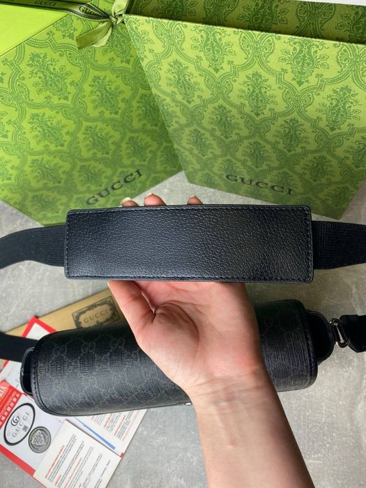 Сумка Gucci GG Ophidia Leather Shoulder Bag чоловіча сіра нова мужская серая новая