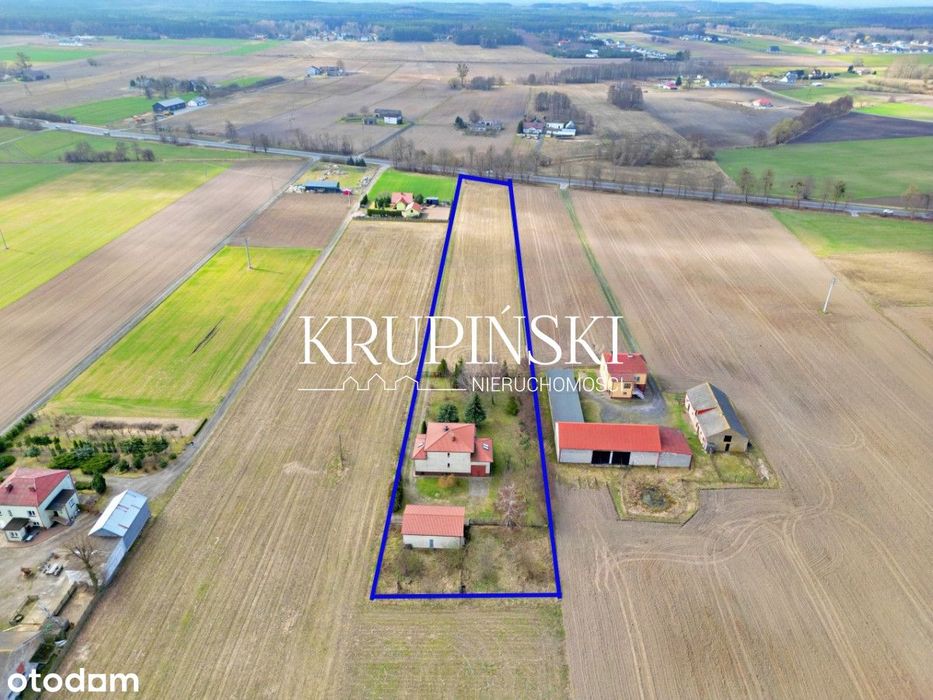 Dom z bardzo dużą działką. 2 garaże.