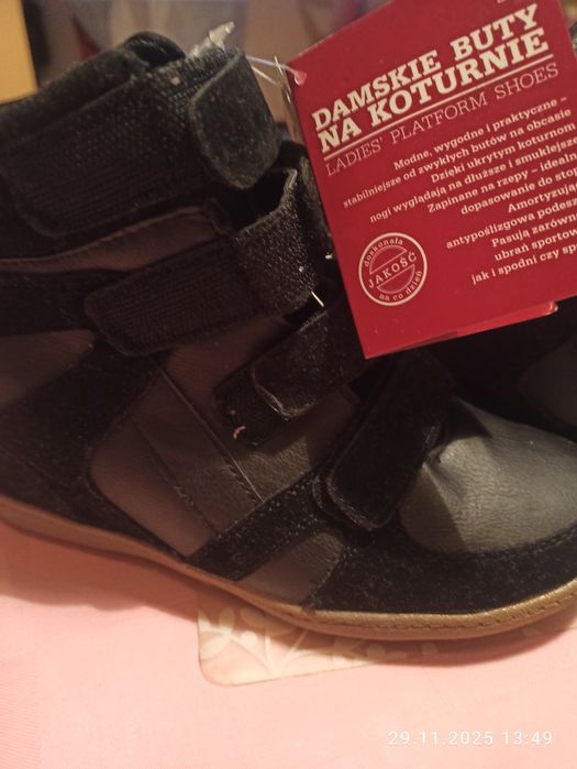 Damskie buty na koturnie rozmiar 38