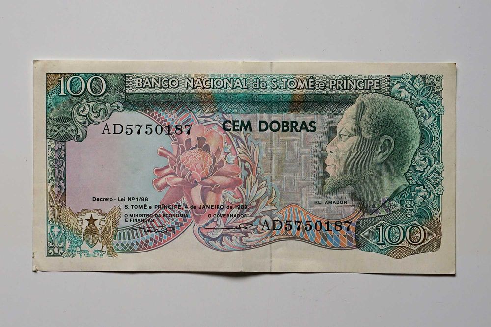 Nota 100 Dobras - 1989 S. Tomé e Príncipe