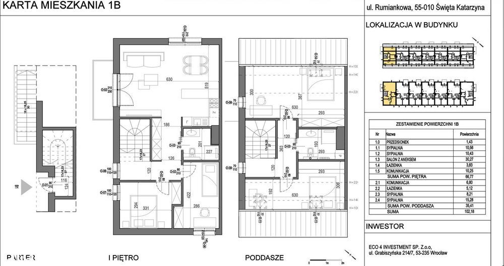 Duże Mieszkanie!_102 m2_2 poziomy_5 pokoi_2 łazienki_Balkon_Ogród_M.P.