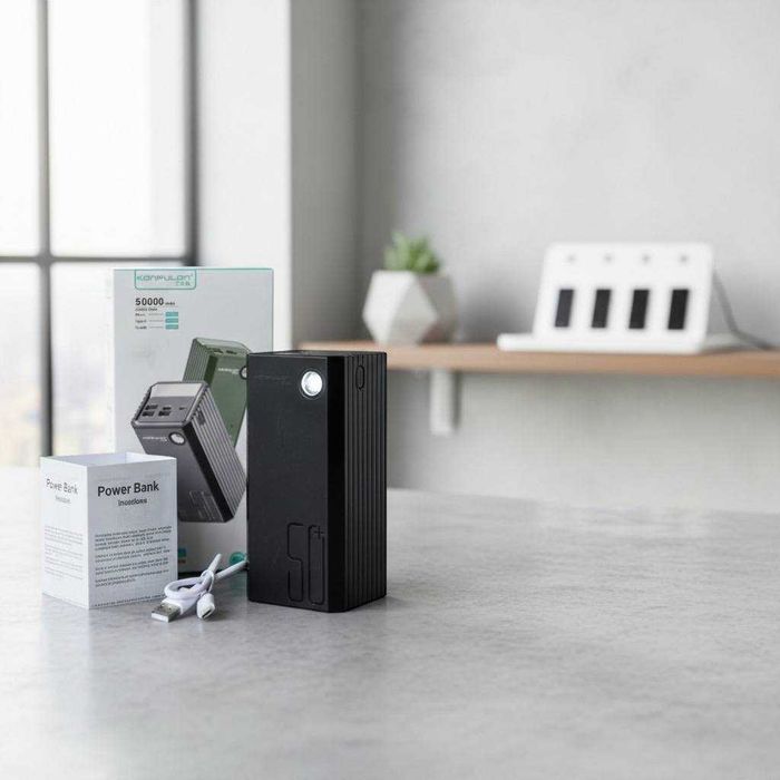 Надійний повербанк 50000 mAh для смартфона планшета та роутера