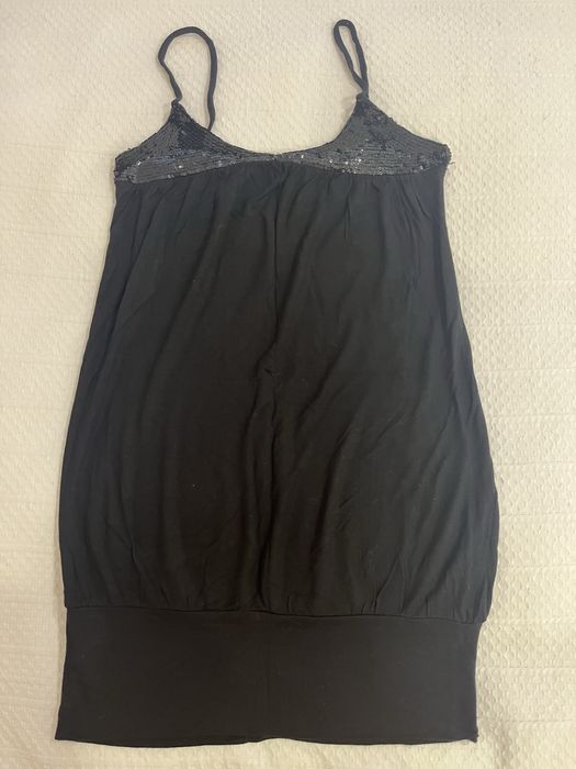 Top alças, com lantejolas