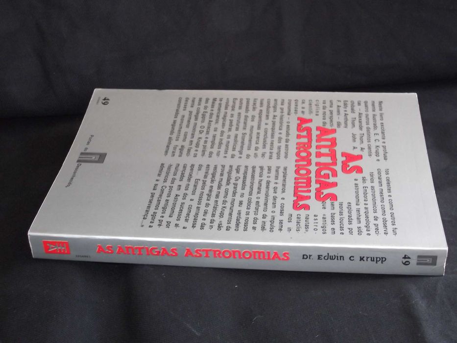 Livro As antigas astronomias Edwin C. Krupp Portas do Desconhecido