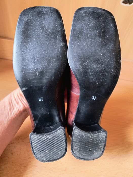 Pantofle skórzane damskie rozmiar 37