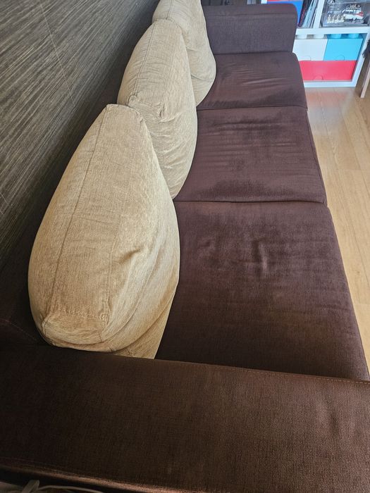 Sofá 3 lugares castanho