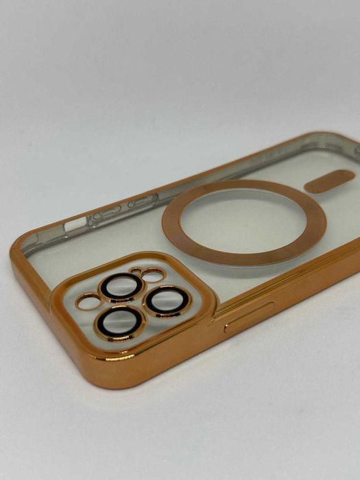 Iphone 12 PRO Etui Case Obudowa Przeźroczysto-Złota kod 1091