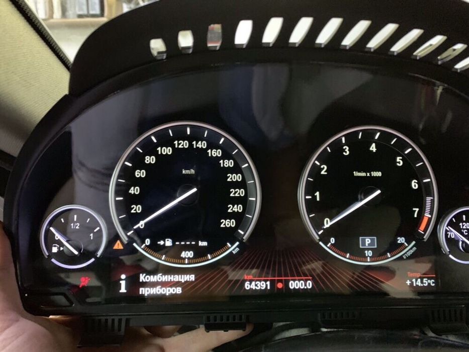 BMW F10 F11 F15 F25 F30 F01 F07 M5F10 переделка приборки под Европу