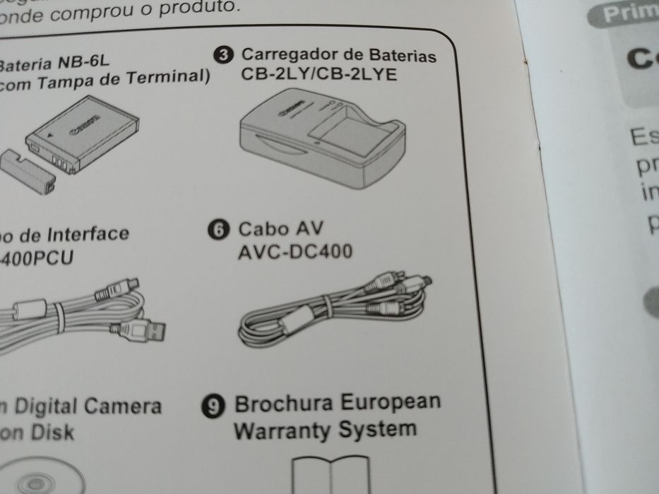 Cabo AV original Canon (ligação da câmara fotográfica a televisão)