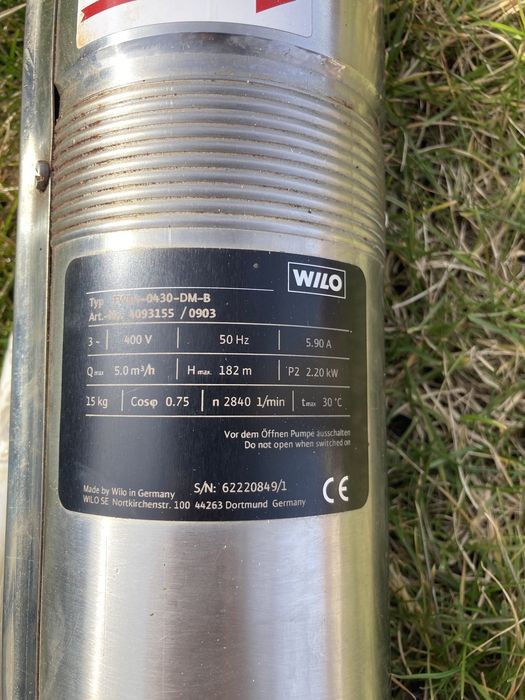 Pompa głębinowa WILO 3~400V 50Hz TWU4-0430-DM-B ze sterownikiem