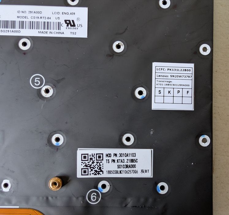 Клавіатура Lenovo Thinkpad X1 yoga gen5