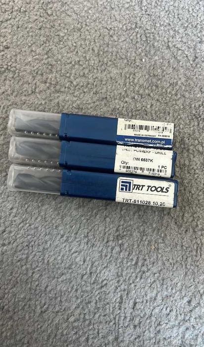 Wiertło pełnowęglikowe VHM 10,20 mm TRT TOOLS – DIN 6537K – NOWE